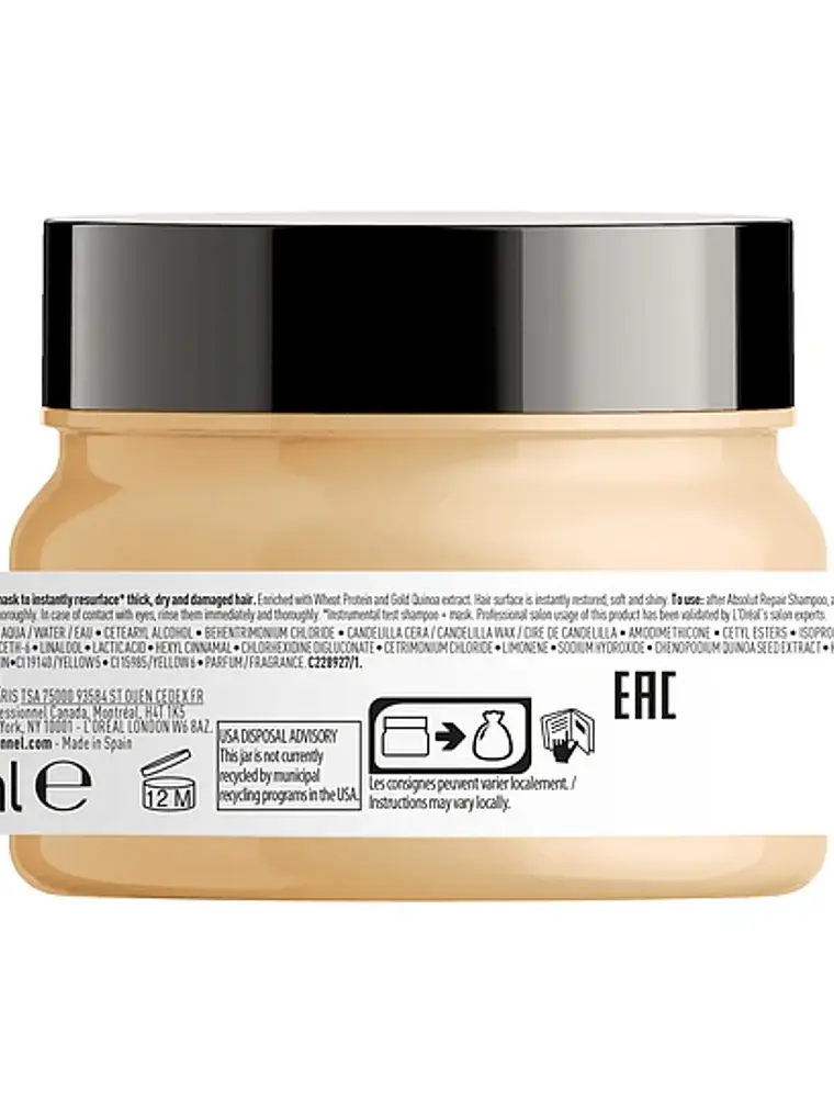 Mascarilla Golden L'Oréal Absolut Repair 250ml 2