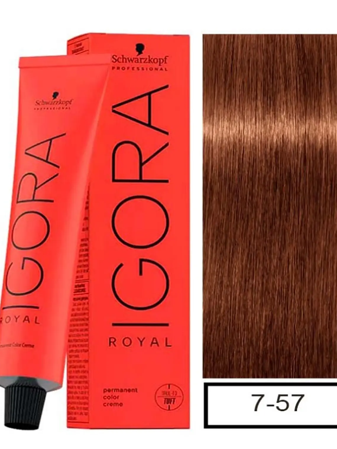 IGORA ROYAL 7-57 Rubio Medio Dorado Cobrizo 1