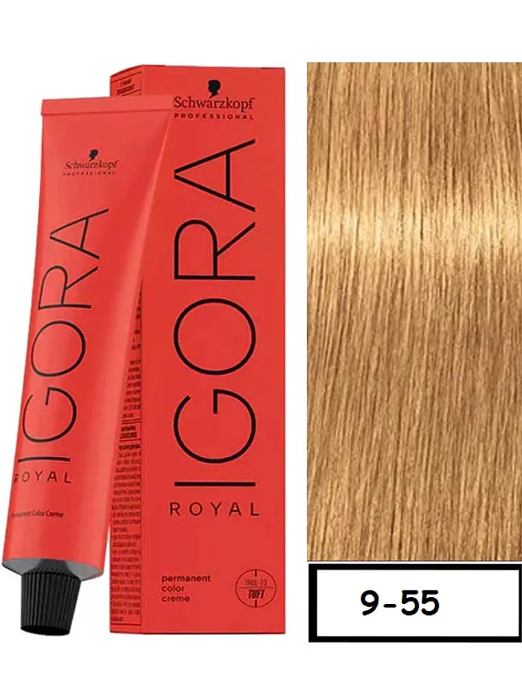 IGORA ROYAL 9-55 Rubio Muy Claro Dorado Intenso 1