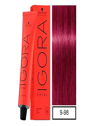 IGORA ROYAL 9-98 Rubio Muy Claro Violeta Rojo