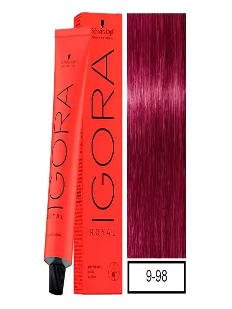 IGORA ROYAL 9-98 Rubio Muy Claro Violeta Rojo 1