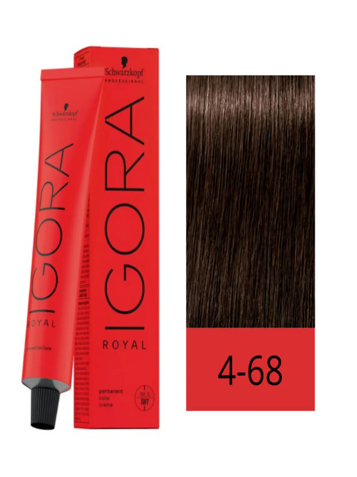 IGORA ROYAL 4-68 Castaño Medio Marrón Rojo 1