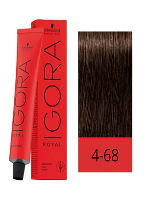 IGORA ROYAL 4-68 Castaño Medio Marrón Rojo