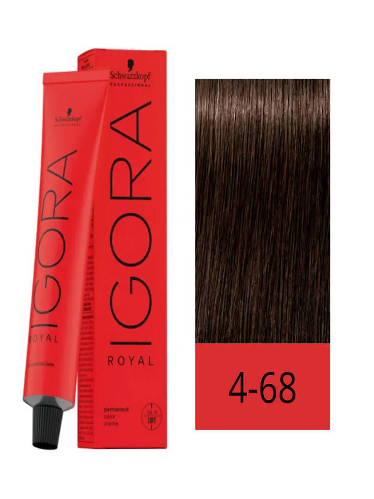 IGORA ROYAL 4-68 Castaño Medio Marrón Rojo 1