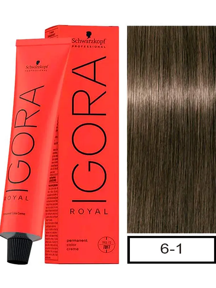 IGORA ROYAL 6-1 Rubio Oscuro Ceniza 1