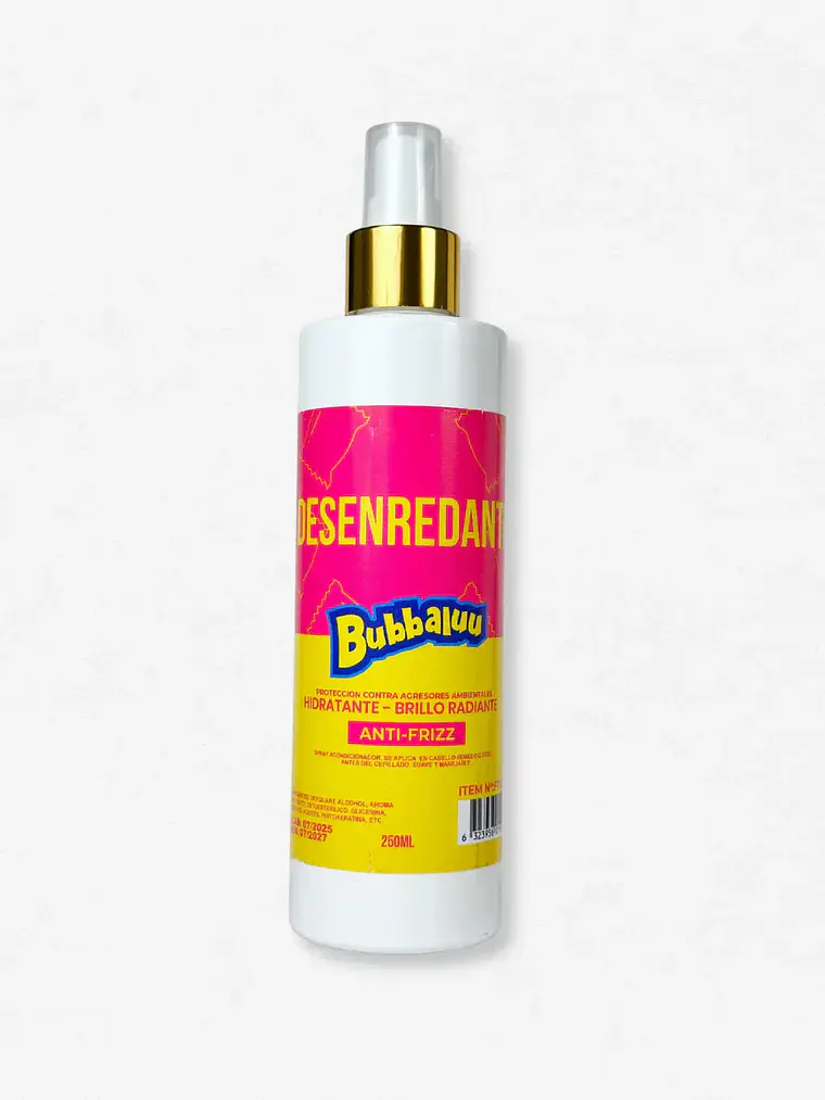 Spray Desenredante Anti-Nudos y Frizz - Edición Bubbaloo (250ml) 1