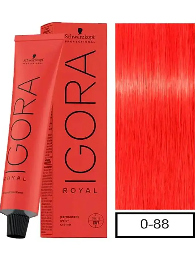 Tintura Schwarzkopf Igora Royal 0-88 - Concentrado Rojo (60ml) 1