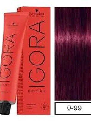 Tintura Schwarzkopf Igora Royal 0-99 - Concentrado Violeta (60ml)