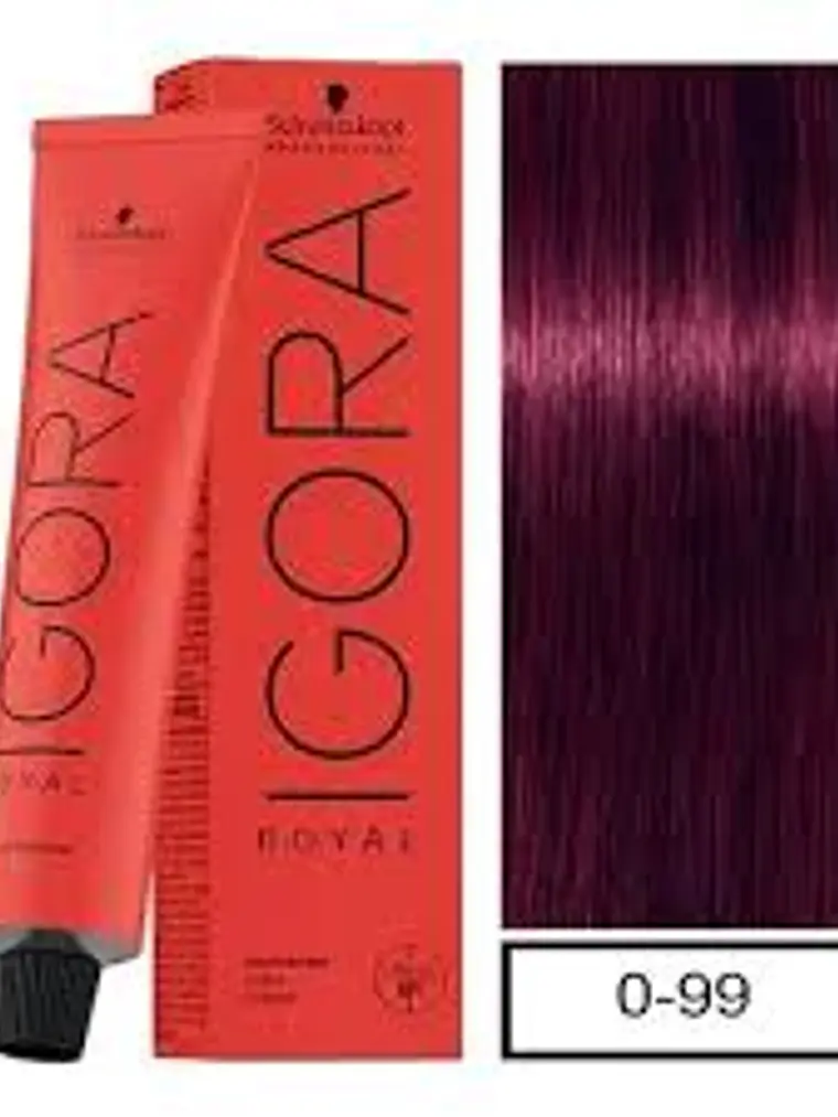 Tintura Schwarzkopf Igora Royal 0-99 - Concentrado Violeta (60ml) 1