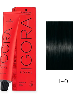 Tintura Schwarzkopf Igora Royal 1-0 - Negro Natural (60ml)