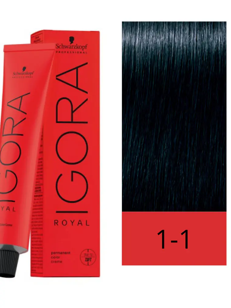 Igora Royal 1-1 - Negro Azulado (60ml) 1