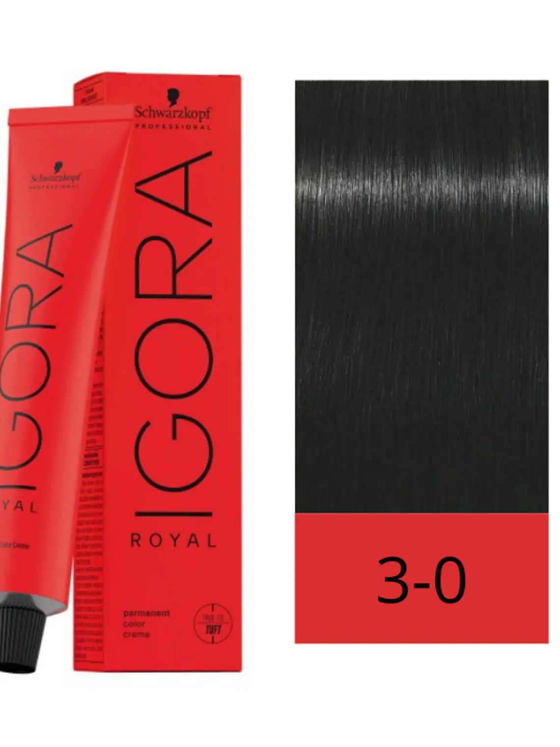 Tintura Schwarzkopf Igora Royal 3-0 - Castaño Oscuro (60ml) 1
