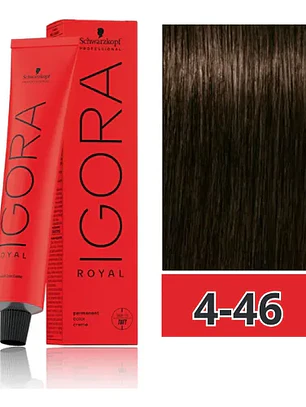Tintura Schwarzkopf Igora Royal 4-46 - Castaño Medio Beige Chocolate (60ml)