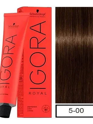 Tintura Schwarzkopf Igora Royal 5-00 - Castaño Claro Natural Extra (60ml)