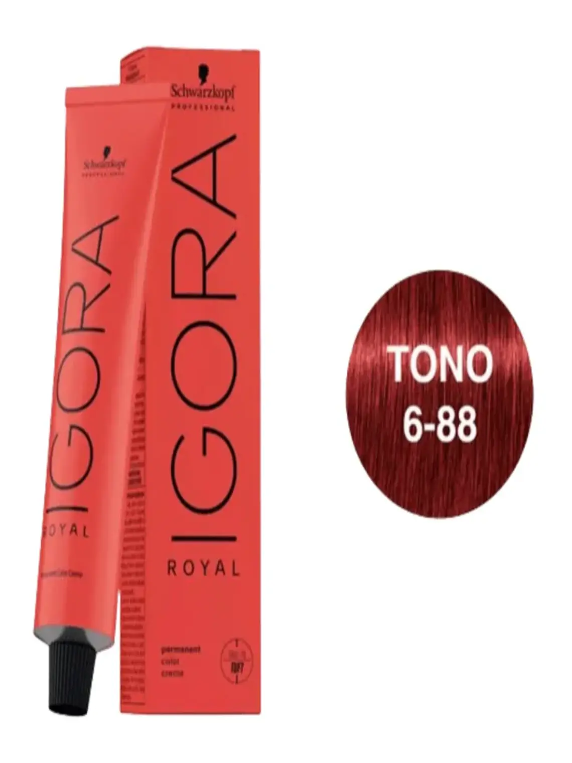 Tintura Schwarzkopf Igora Royal 6-88 - Rubio Oscuro Rojo Intenso (60ml) 1