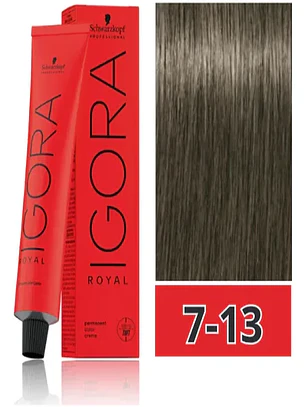 Igora Royal 7-13 - Rubio Medio Ceniza Mate (60ml)