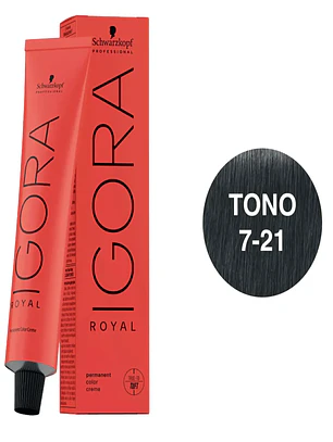 Igora Royal 7-21 - Rubio Medio Humo Ceniza (60ml)
