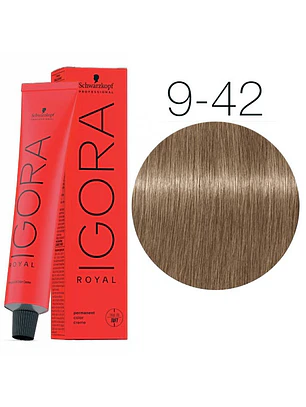 Igora Royal 9-42 - Rubio Muy Claro Beige Humo (60ml)