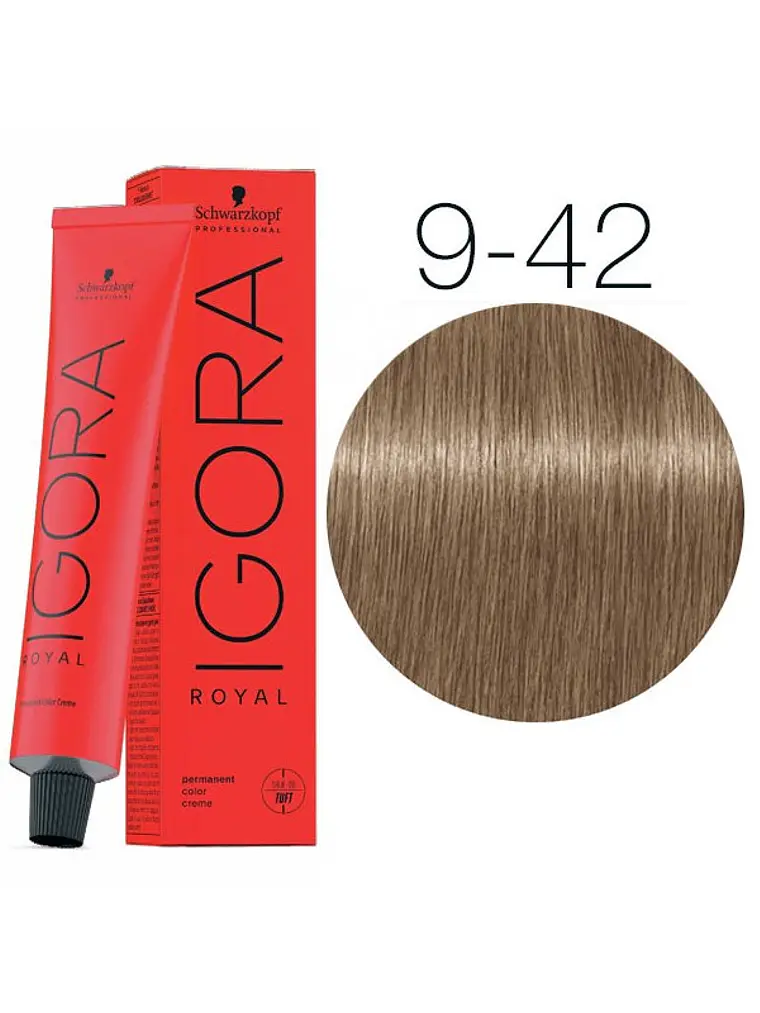 Igora Royal 9-42 - Rubio Muy Claro Beige Humo (60ml) 1