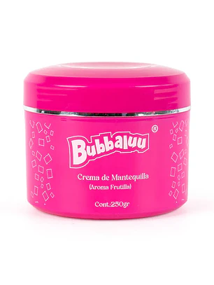 Crema de mantequilla bubbaluu (aroma frutilla) 250 gr