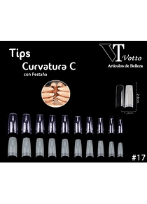 Tips Curvatura C con Pestaña #17 x100 unds