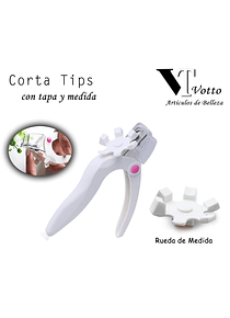 Corta Tips con Tapa y Medidas