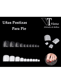 Uñas Postizas para Pie #18 x100unds