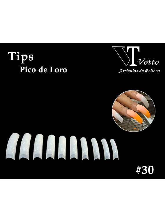 Tips Pico de Loro #30 x 100 unds