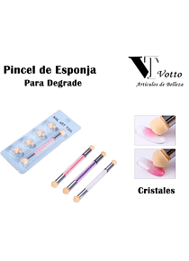 Pincel de Esponja para Degrade con Cristales