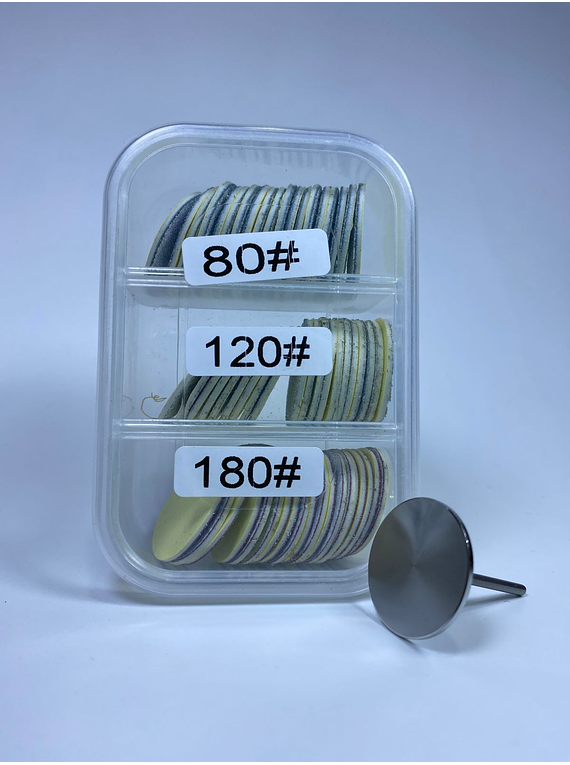 Disco de papel de lija + fresa x100 unds