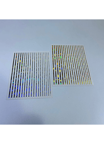 Stickers dorado y plateado