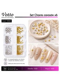 Set deco estrella - corazón x6 
