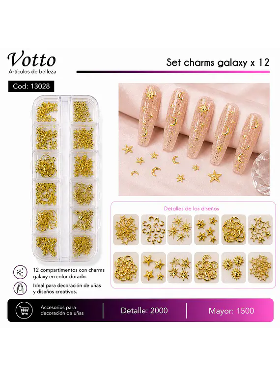 Set charms  x12 