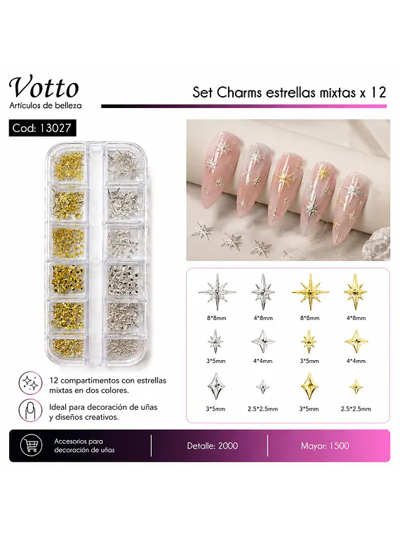Set charms  x12 