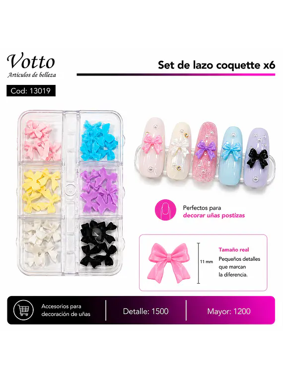 Set De Lazos coquette X6