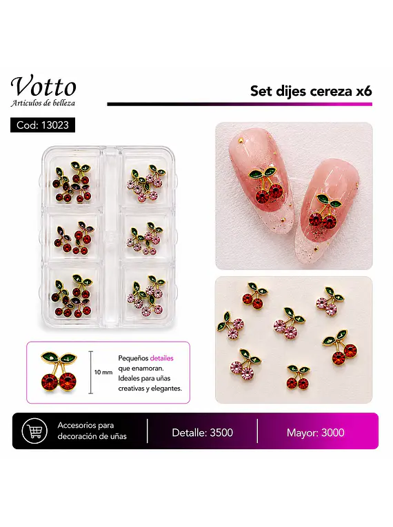 Set dijes de cereza x6