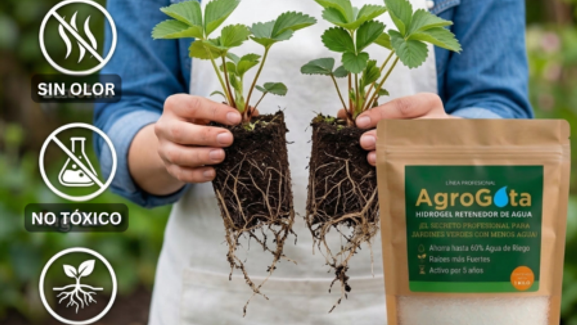 AgroGota 1 Kg  Hidrogel Retenedor de Agua (Polímero de Potasio) para Jardín y Plantas 5