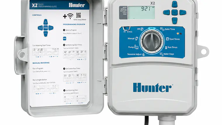 Kit Riego Automático 4 Zonas Hunter X2-401E + 4 Electroválvulas PGV 1