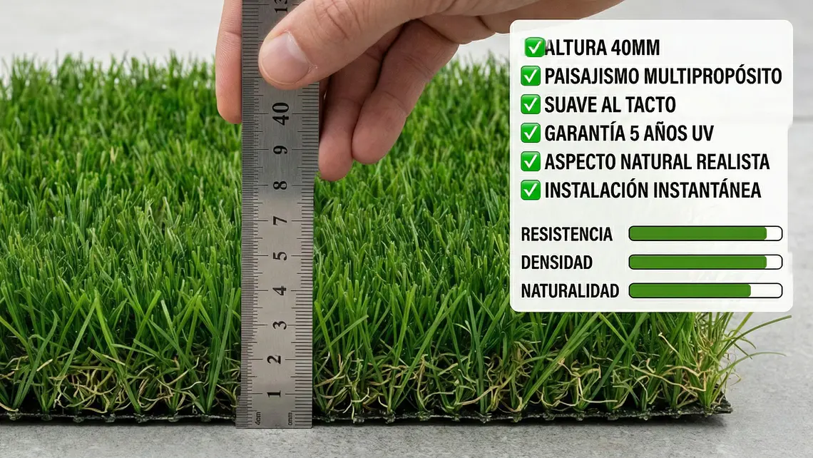 Pasto Sintético Prime 40 mm Zona Verde  2