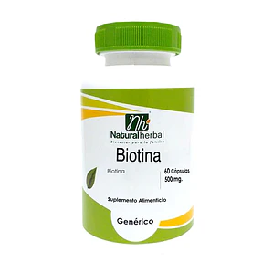 Biotina - 60 capsulas - 500 mg
