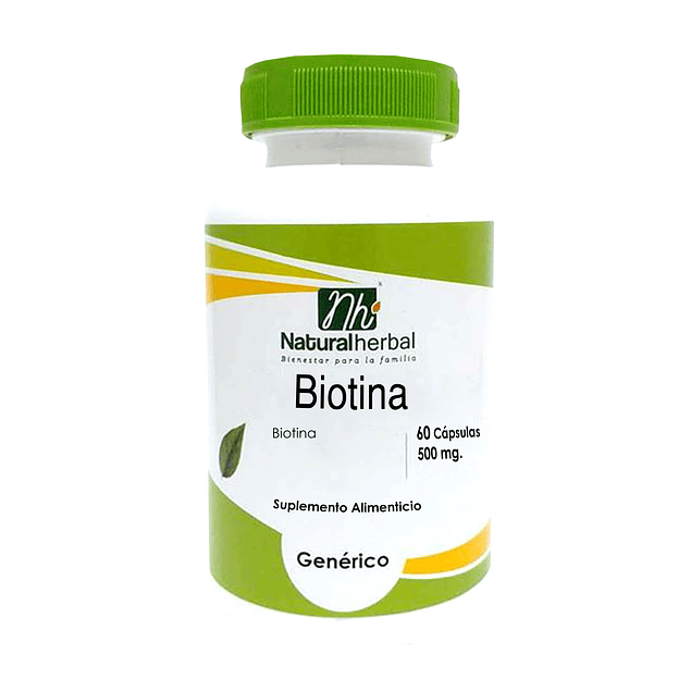 Biotina - 60 capsulas - 500 mg