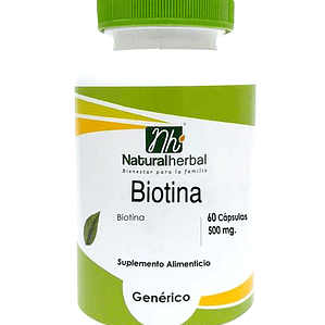 Biotina - 60 capsulas - 500 mg