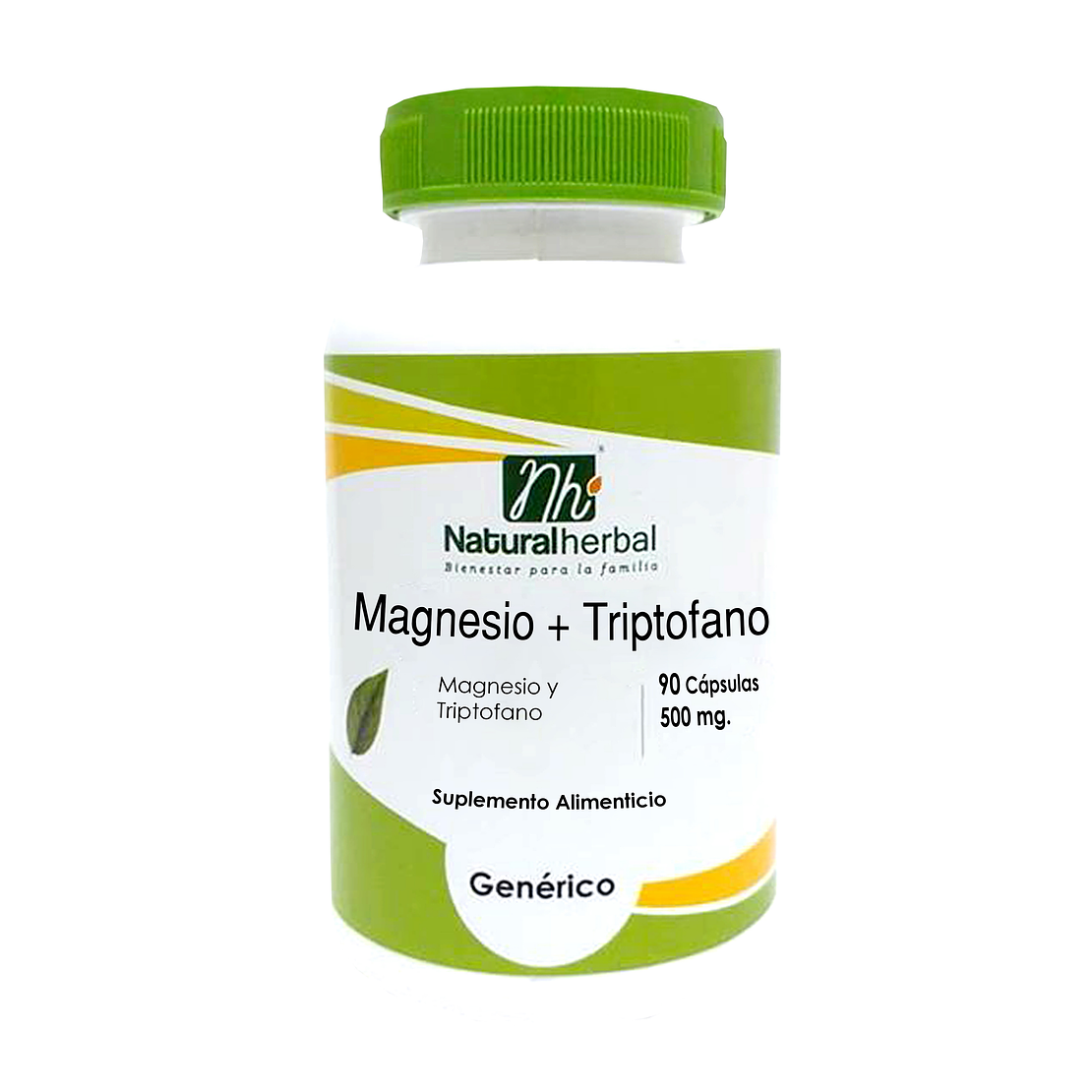Magnesio + Triptofano - 90 Capsulas - 500 mg 1