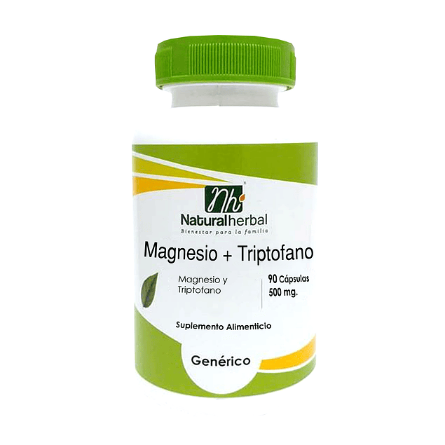 Magnesio + Triptofano - 90 Capsulas - 500 mg