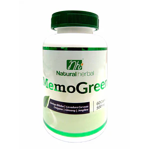 Memogreen - 60 Cápsulas 500 mg.