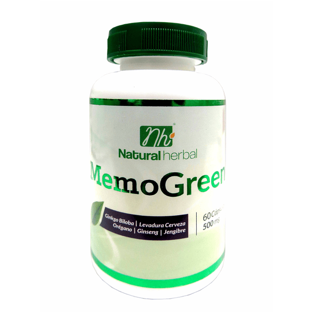 Memogreen - 60 Cápsulas 500 mg.