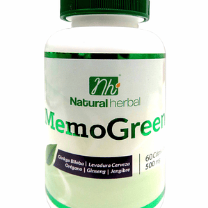 Memogreen - 60 Cápsulas 500 mg.
