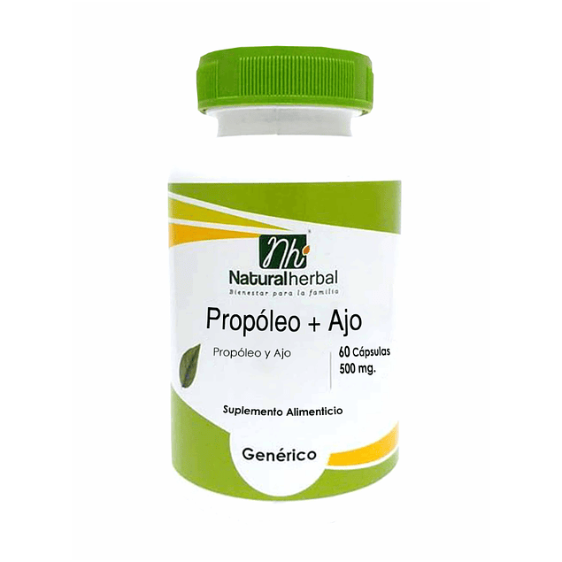 Propoleo + ajo - 500 mg x 60 caps