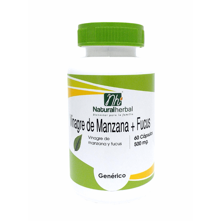 Vinagre de manzana + fucus - 500mg x 60 caps  1