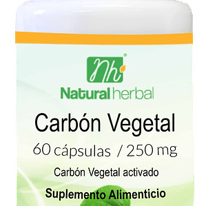 Carbón Vegetal - 60 Cápsulas 250 mg.